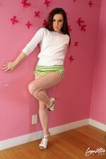 LegsUltra - Annabelle in a Short Striped Skirt